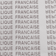 Unmetallized safety film Clear Text Rexor